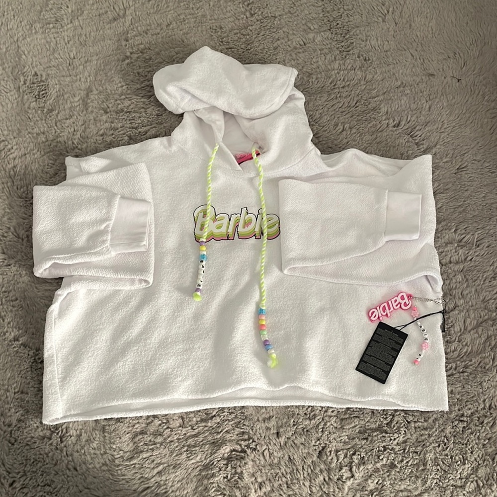 Barbie Forever 21 White Hoodie BNWT